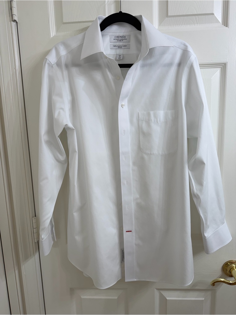 Cremieux Men's White 100% Supima Cotton Dress Shirt - Classic Fit 15.5 -33